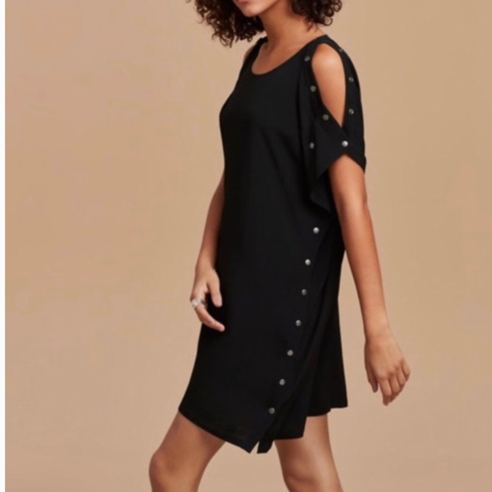 Aritzia Wilfred Free Side Button Up T-Shirt Dress